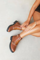 Bota Feminina Coturno Ribite Mirela Cano Curto | 8070