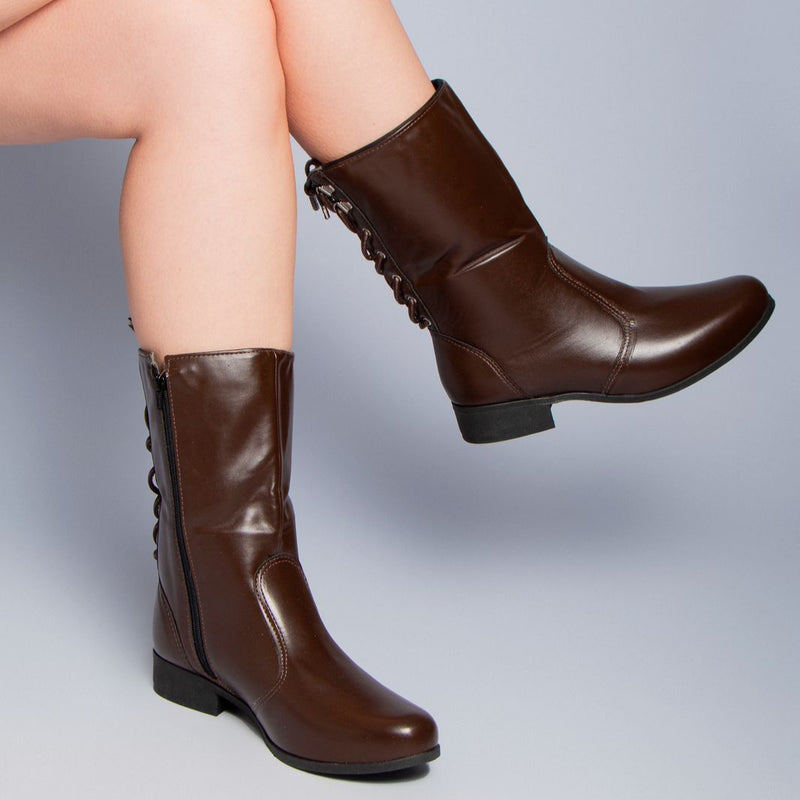 Bota Feminina Montaria Cano Medio 8064